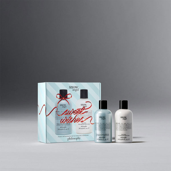 snow angel shower gel & body lotion gift set