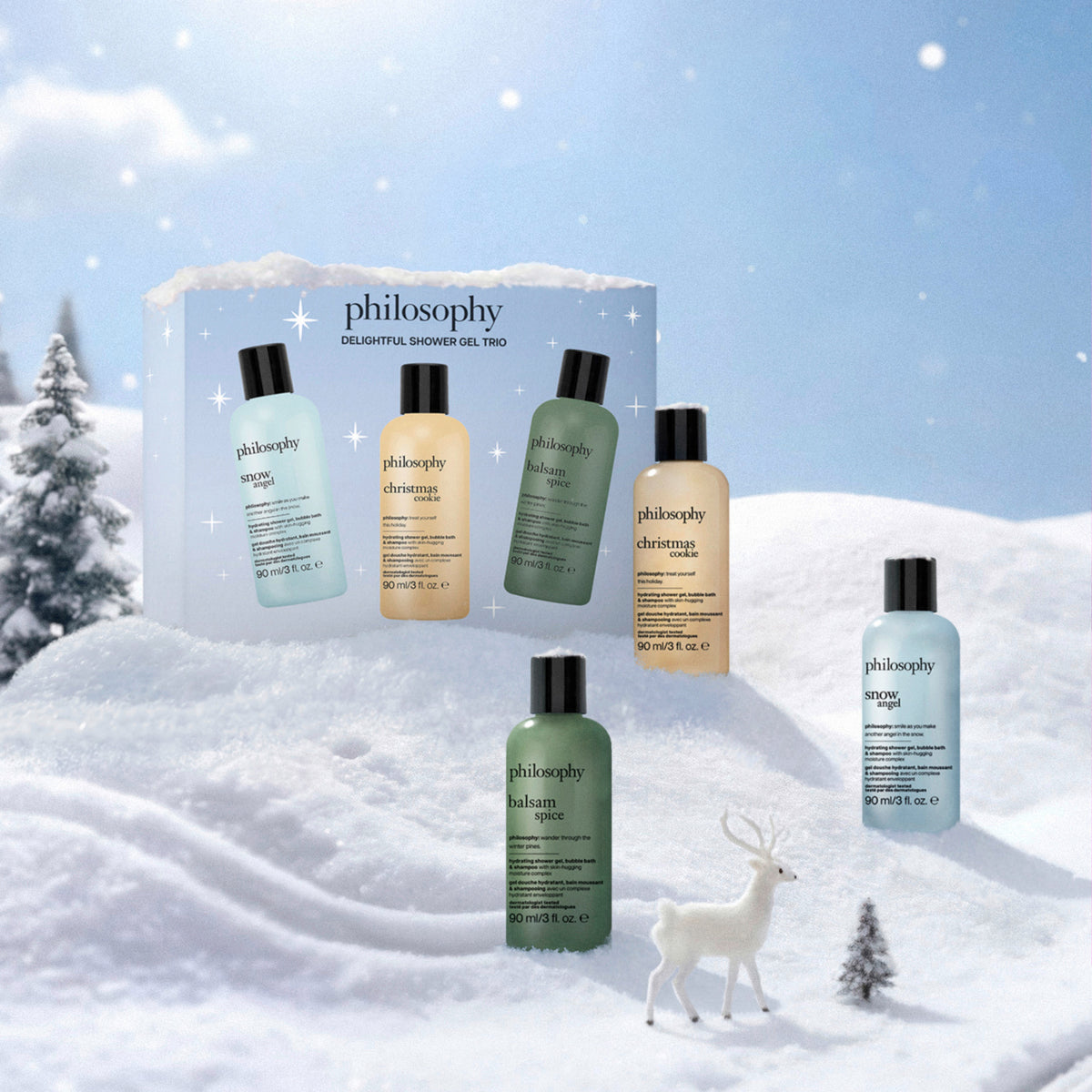 delightful shower gel trio holiday gift set