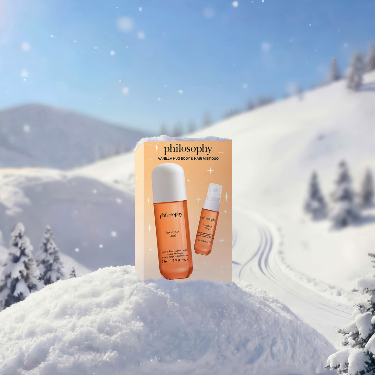 vanilla hug body & hair fragrance mist holiday set