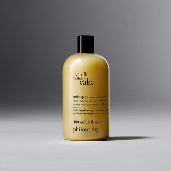 vanilla birthday cake hydrating shower gel philosophy