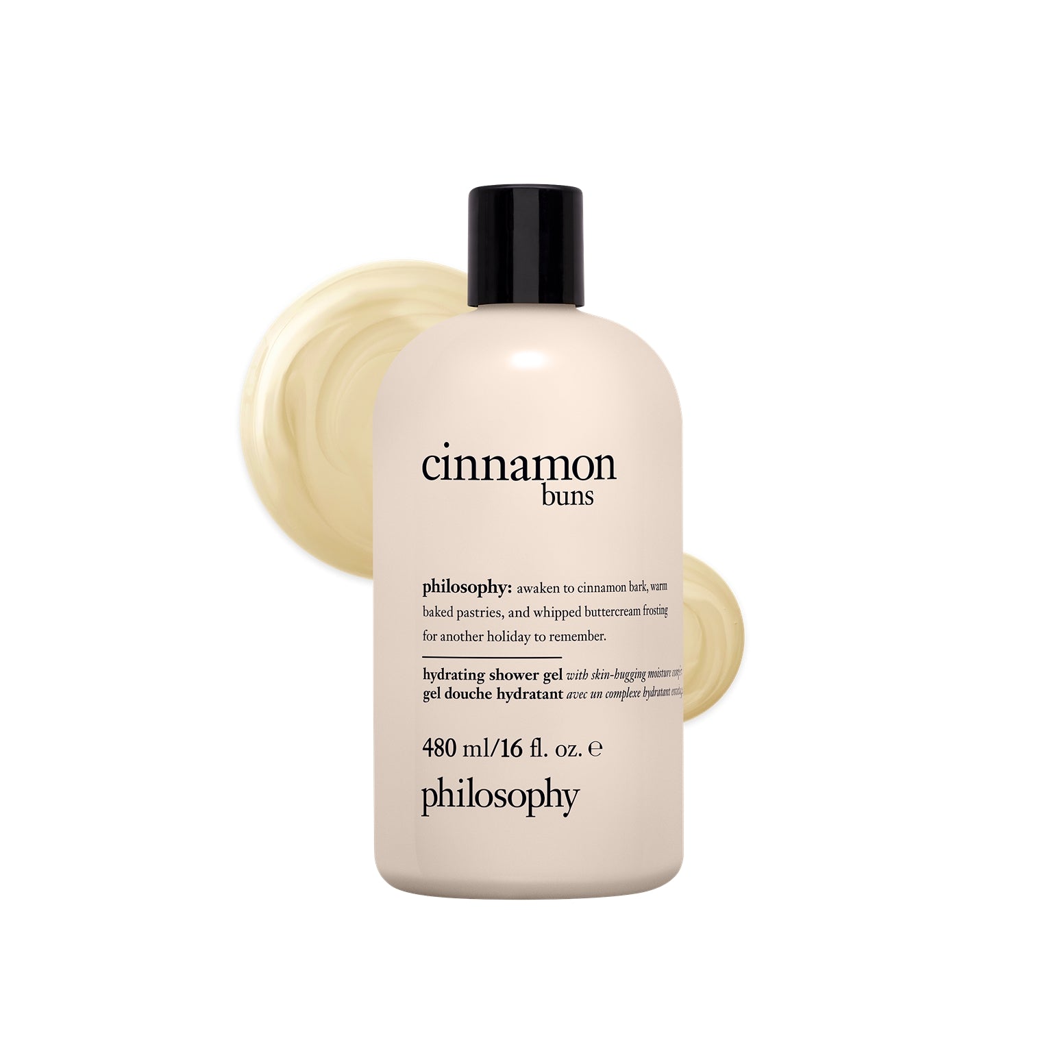 cinnamon buns hydrating shower gel | philosophy
