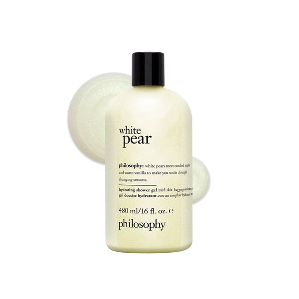 white pear hydrating shower gel