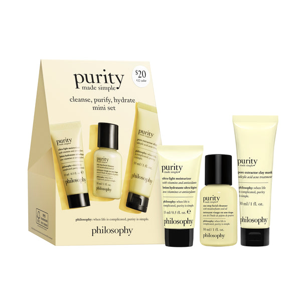 cleanse, purify, hydrate mini set