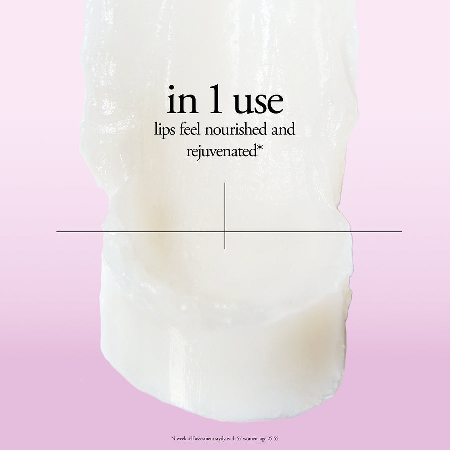 lip serum stick product image contains text : in 1 use lip feels nourished and rejuvenated, *4 week of self assesment study with 57 women age 25-55