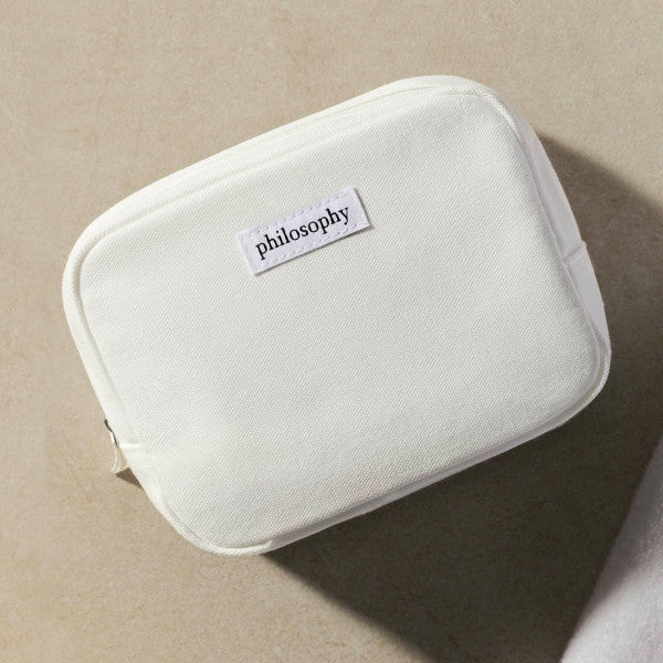 white cotton pouch