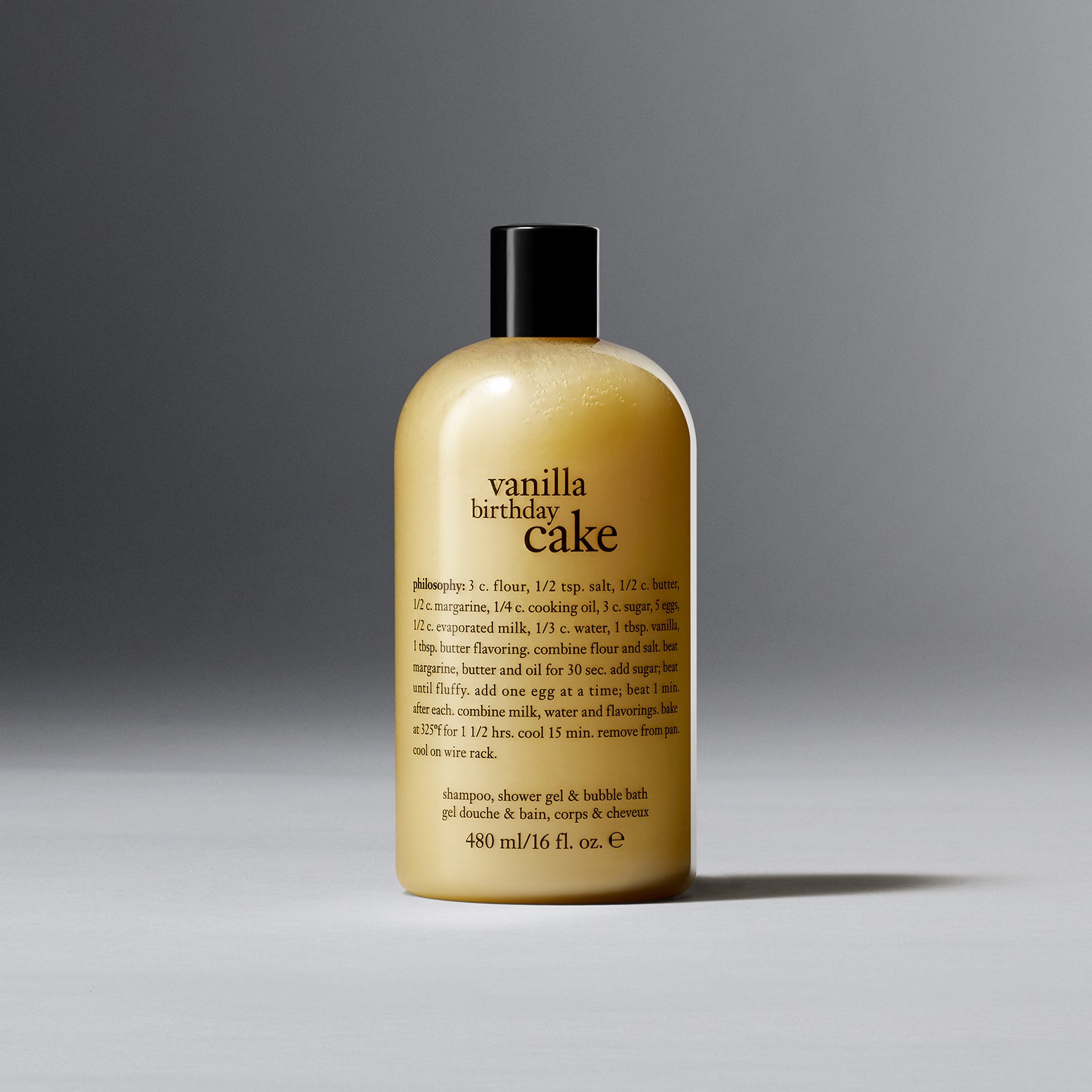 vanilla birthday cake shampoo, shower gel & bubble bath