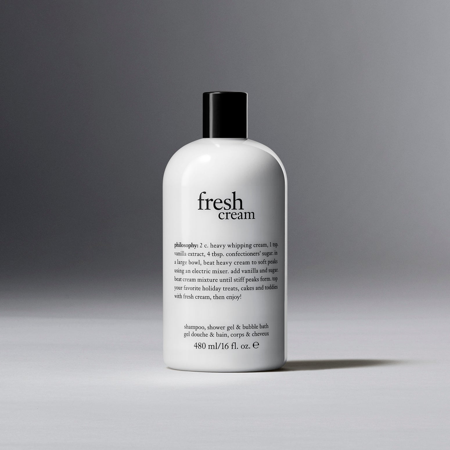 fresh cream shampoo, bath & shower gel